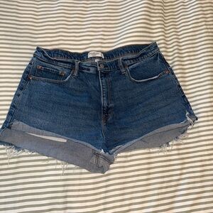 Abercrombie & Fitch Dark Blue Jean Shorts